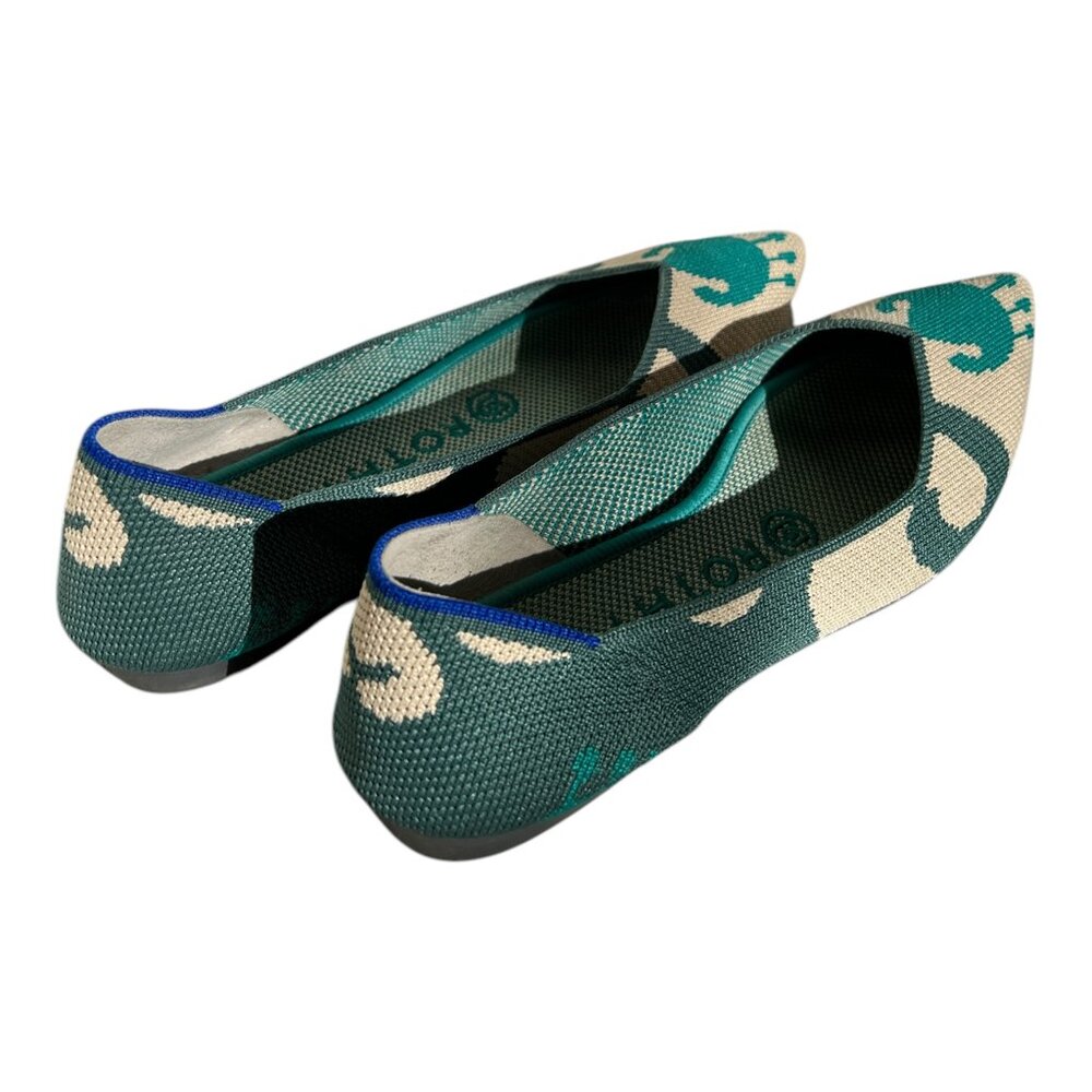 LIMITED EDITION Rothy’s Moroccan Green Pointed Toe Flats Size 6.5